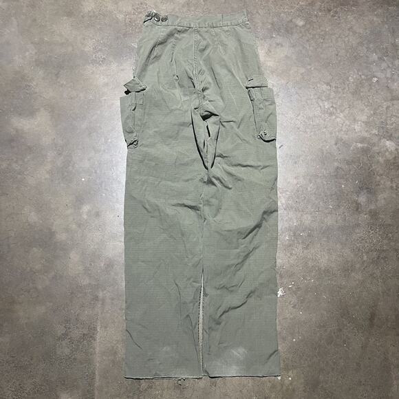 Vintage 60s US Army Green OG-107 Fatigue Pants 27x32 - Picture 5 of 6